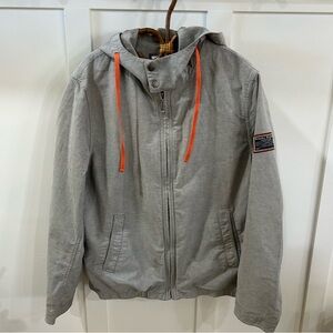Brooks Brothers jacket full zip gray hoodie